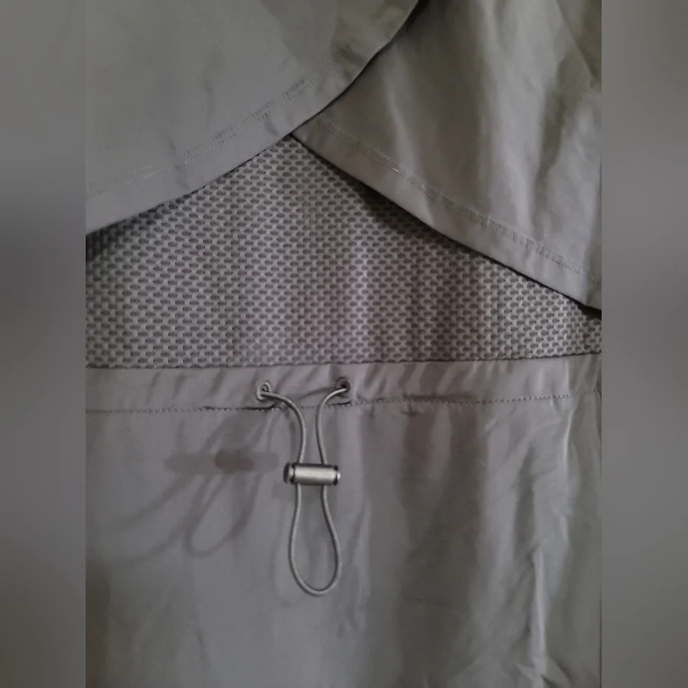 Zuda Active Draped Open Front Jacket Small Thumbholes Vented Back Cinch Waist